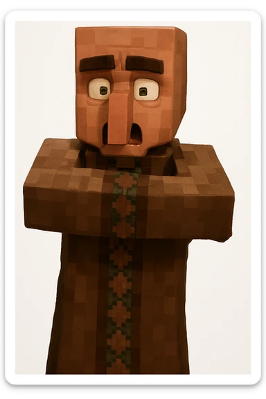 Keep the picture quality and style exactly the same. Give the character a surprised expression in the same style as the reference image. sticker