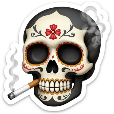 Calavera fumando  sticker