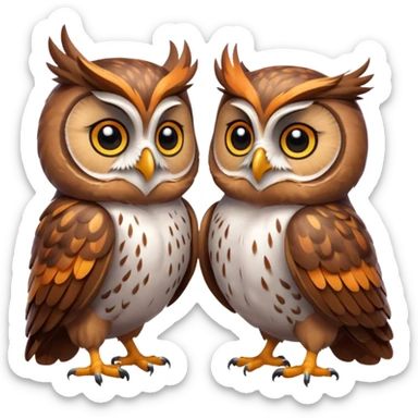 Chat x hiboux  sticker