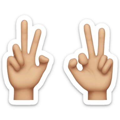 three fingers only sticker