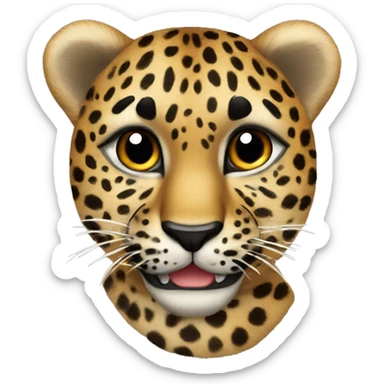 corazón con dibujos de leopardo  sticker