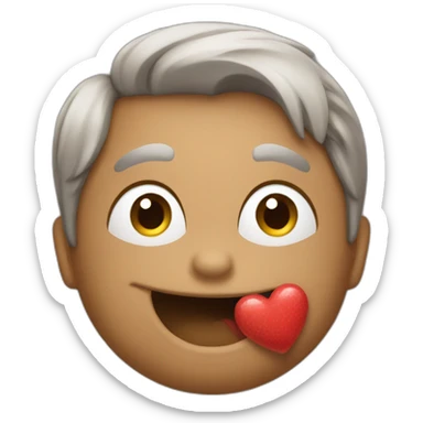 Chat qui fait un bisou sticker