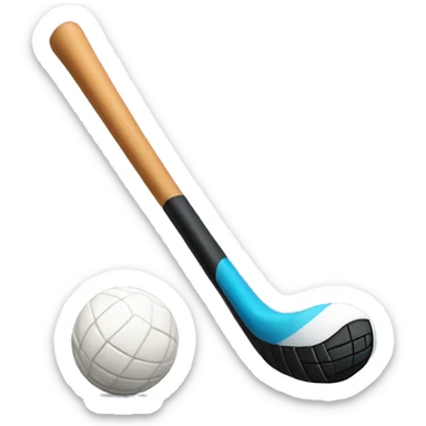 Field Hockey stick and ball sticker
