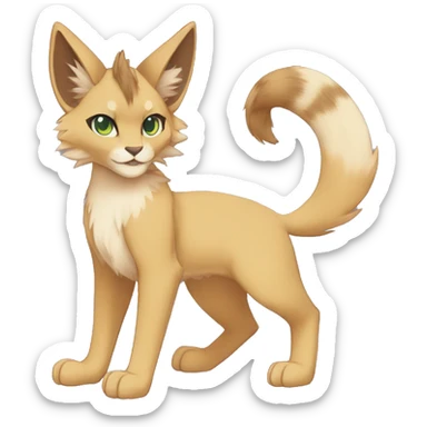 Anthro Furry-Sona-Fakemon Lynx-Caracal Full Body sticker