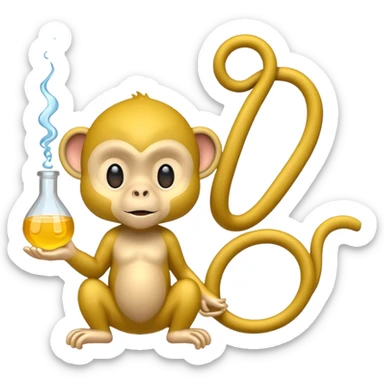 scienist and scienist item with yellow monkey sticker