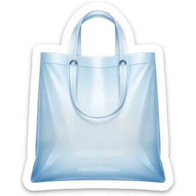 a polythene bag with handles in a simple vector style sticker
