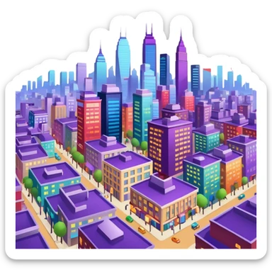 The Roku city screensaver sticker