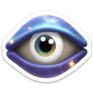 Magical eyeball with beautiful smoke behind with sparkles ￼ sticker