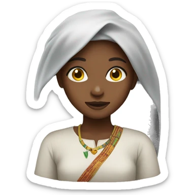 Ethiopian girl sticker