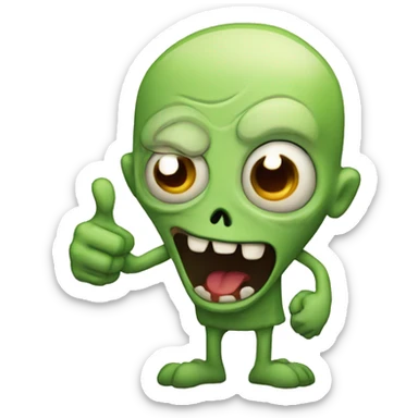 Cute zombie thumbs up sticker