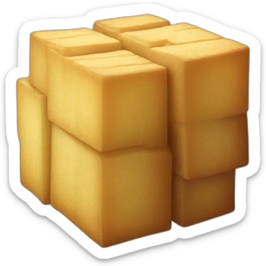 raw brown sugar cane cubes sticker