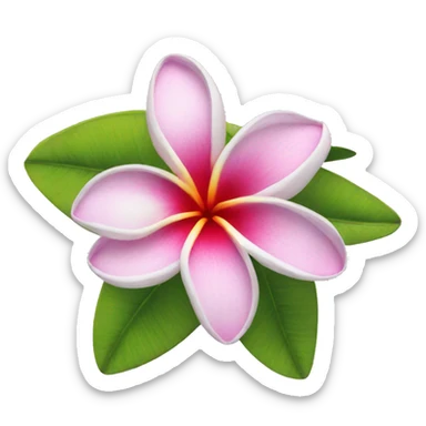 frangipani flower sticker