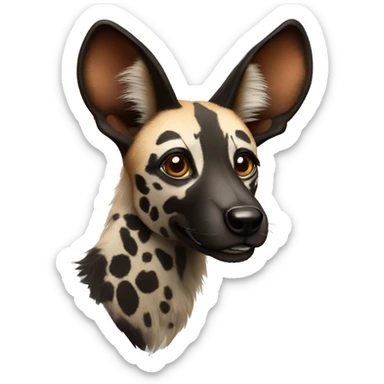 african wild dog sticker