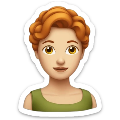 Femme rousse au carre sticker