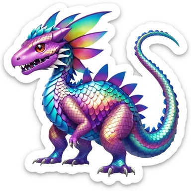 Colorful Exotic Pokémon-Digimon-Monster-Beast-Fakémon-hybrid-creature (full body) sticker