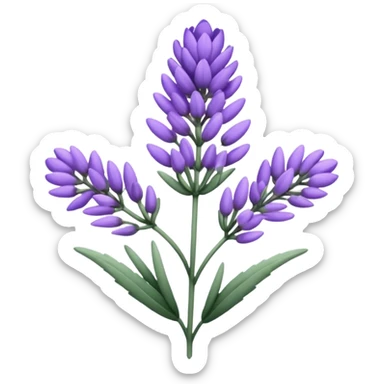 Lavender flower emoji sticker