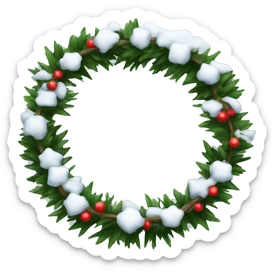 snow and garland sticker