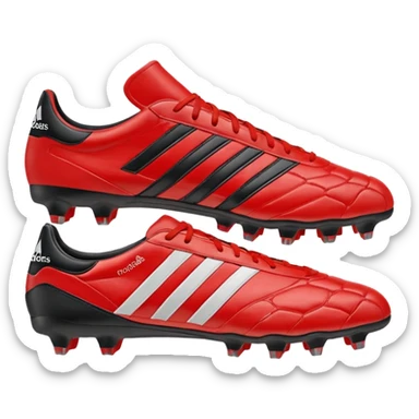 red Adidas soccer cleat sticker