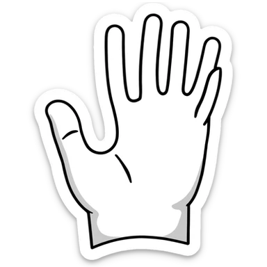 hand waving sticker