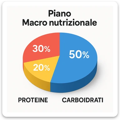 Piano A Macro nutrizionale GRAFICO in 3d in italiano sticker