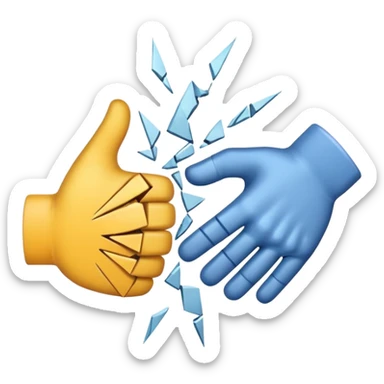 emoji of Handshake with a Slash (broken handshake) sticker