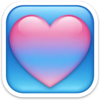 sakura heart with a blue gradient sticker