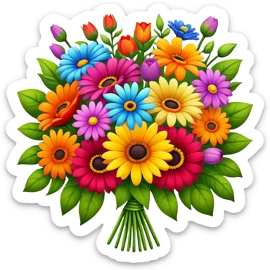 Big beautiful bouquet of flowers  sticker