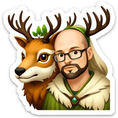 Druid nature, spirit animal sticker