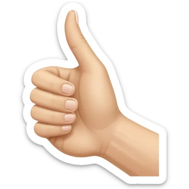 a hand with a sixth digit, which is a thumb on the outside of the pinky finger. It is making a thumbs up sign in both the up and down directions sticker