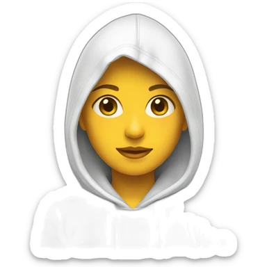 Teen with White hoodie and skirt sticker