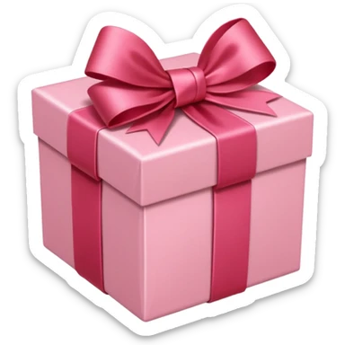 gift box red with pink pale satin bow

 sticker