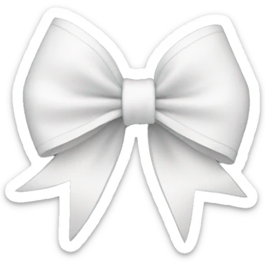 White bow  sticker