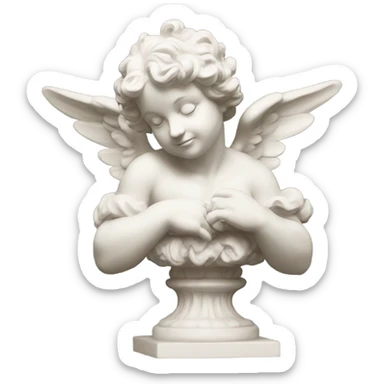Cherubim statue rococo sticker