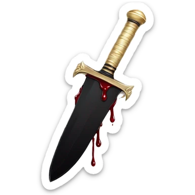 Vintage goth dagger dripping blood with black snake wrapped around its handle  sticker