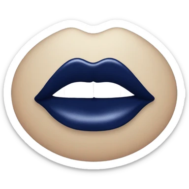 Navy blue lips sticker