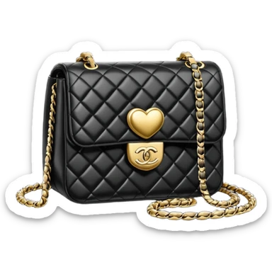 chanel heart bag sticker