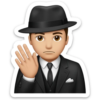 Peux tu me faire un gangster cagouler qui prie  sticker