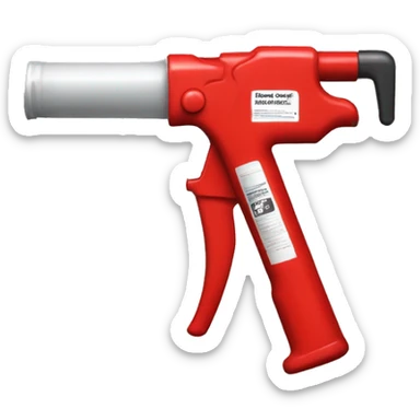 red caulk gun sticker