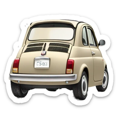 Fiat 500 2015 beige  sticker
