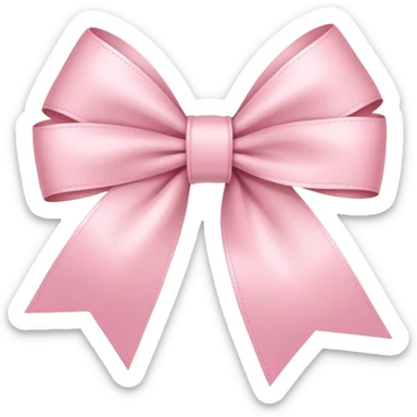 light pink ribbon bow sticker