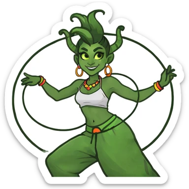 fire dancer  sticker