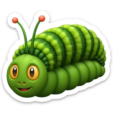 3d Caterpillar sticker