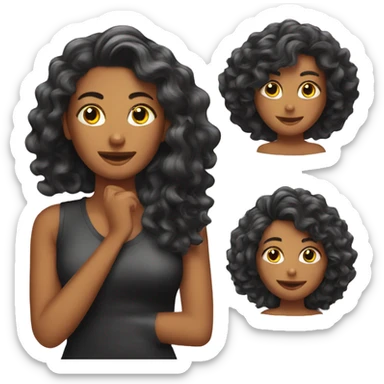 girl getting her hair done at the salon sticker