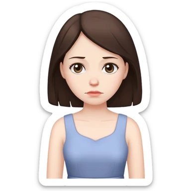 Lonely sad brunette mom sticker