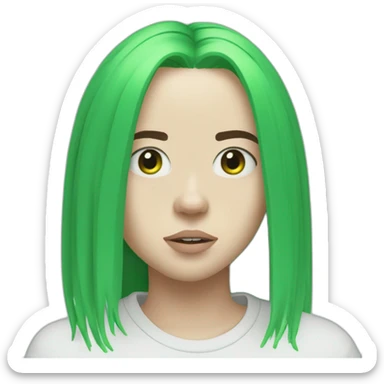 Billie Eilish Green rots sticker