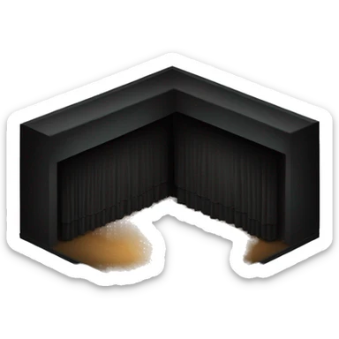 black box theatre stage sticker