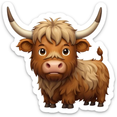 highland cow sticker