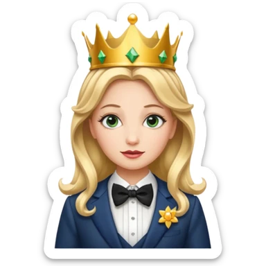 Glinda from the Wizard of Oz with suit with bow tie sticker