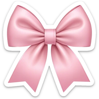 light pink ribbon bow sticker