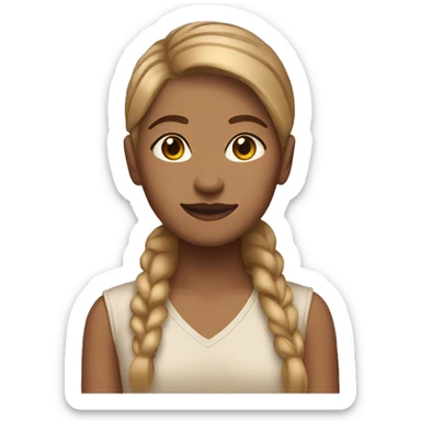 A women and a butch lesbian with straight hair  light brown skin tone  sticker